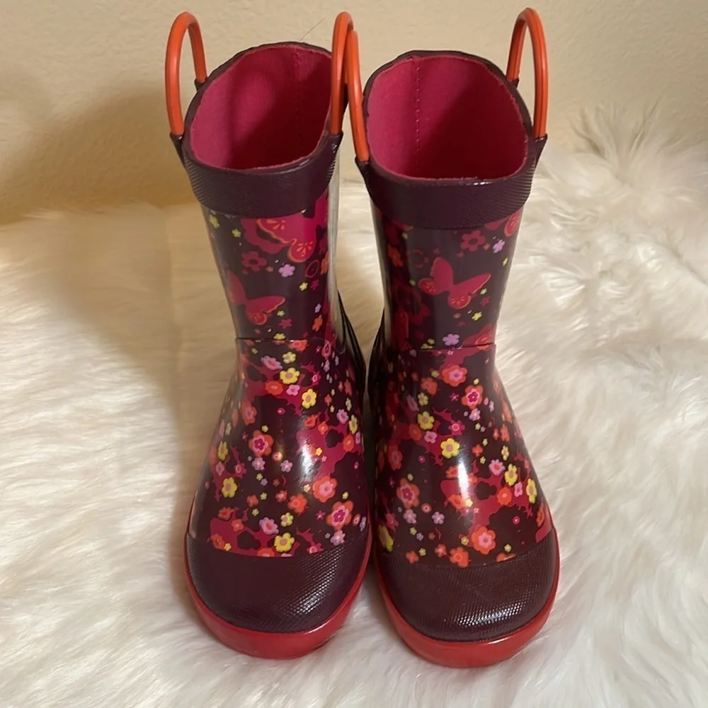 Kamik Floral Butterfly Rubber Boots